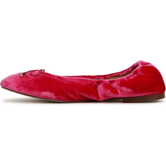 SAM EDELMAN Womens Felicia Ballet Flats US 11 EU 42 Pink Velvet Round Toe NIB - Picture 2 of 15